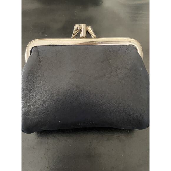 Ladies Buxton Genuine Leather Coin Purse, Black - Picture 1 of 4